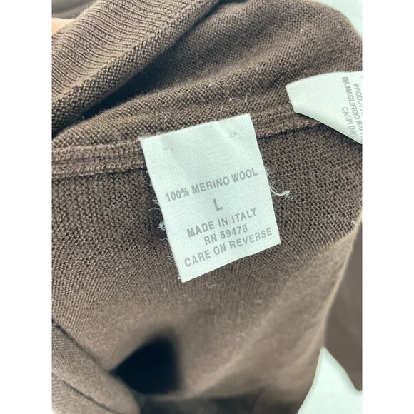 Raffaella Wool Sweater Women’s Brown Knit Pullover Made in Italy Classic Size L - Picture 6 of 7